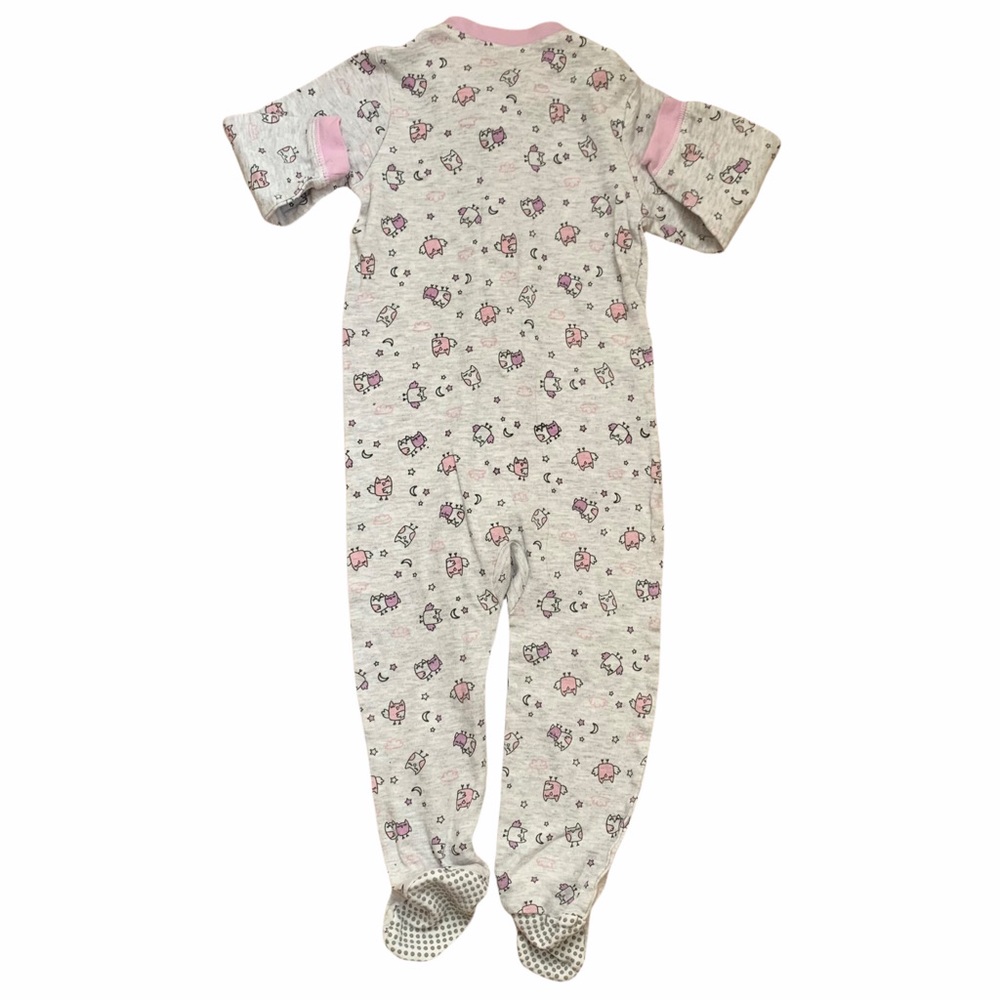 George Grey Lilac Cotton Sleeper Onesie Owls Toddler Size 18-24 M - Picture 2 of 6